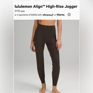 Black Lululemon Align Joggers